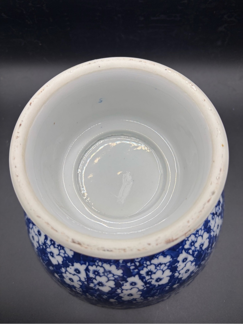 Blue Floral Pedestal Compote - Picture 8 of 12